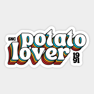 Potato Lover Retro Potato Sticker